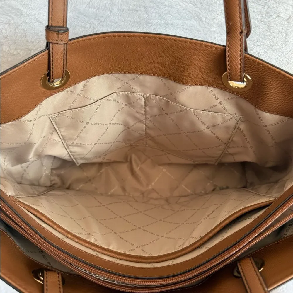 Michael Kors Signature Brown and Tan Tote - Picture 9 of 15